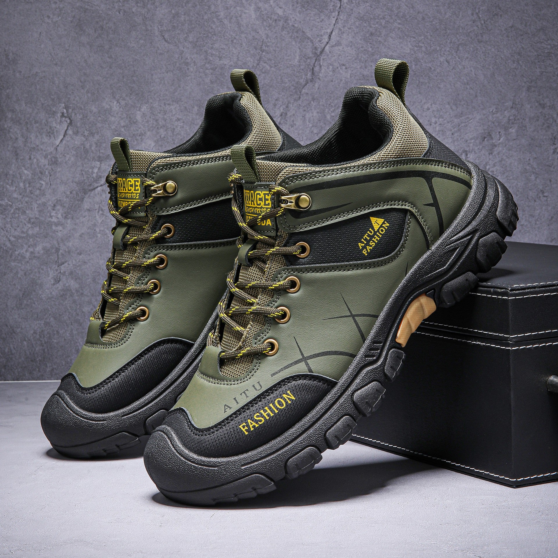 (📢LAST DAY-49% OFF🛒)Men's Outdoor Hiking Shoes – Waterproof, Non-Slip, Puncture-Proof & Smash-Proof with Arch Support & Wide Toe – Perfect for Daily Wear & Outdoor Adventures