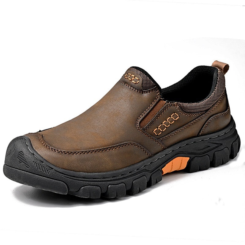⏰Promotion - 50% OFF🔥GARB® Men's Wide Toe Slip-On Leather Loafers | Arch Support & Anti-Collision Outdoor Shoes
