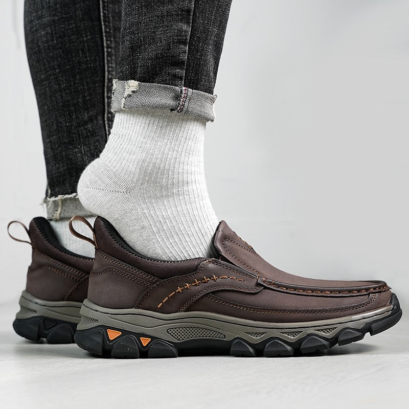 ⏰Last Day! 45% OFF 🔥GARB® Men's Genuine Leather Wide-Toe Orthopedic Outdoor Loafers