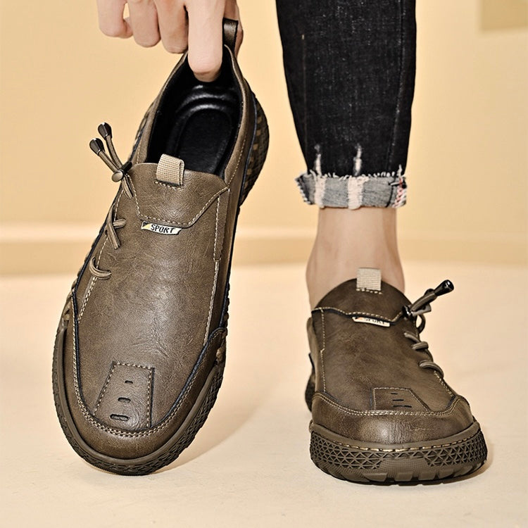 GARB®Men's Handmade Genuine Leather Glue-Free Slip-on Orthopedic Shoes