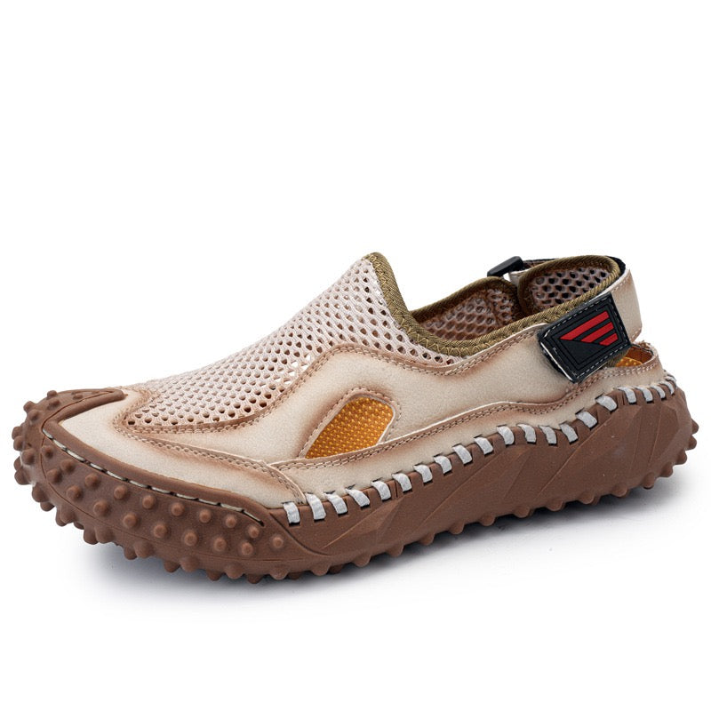 ⏰Last Day! 45% OFF 🔥GARB®Men‘s Genuine Leather Mesh Breathable Outdoor Sandals