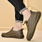 GARB®Men's Handmade Genuine Leather Glue-Free Slip-on Orthopedic Shoes