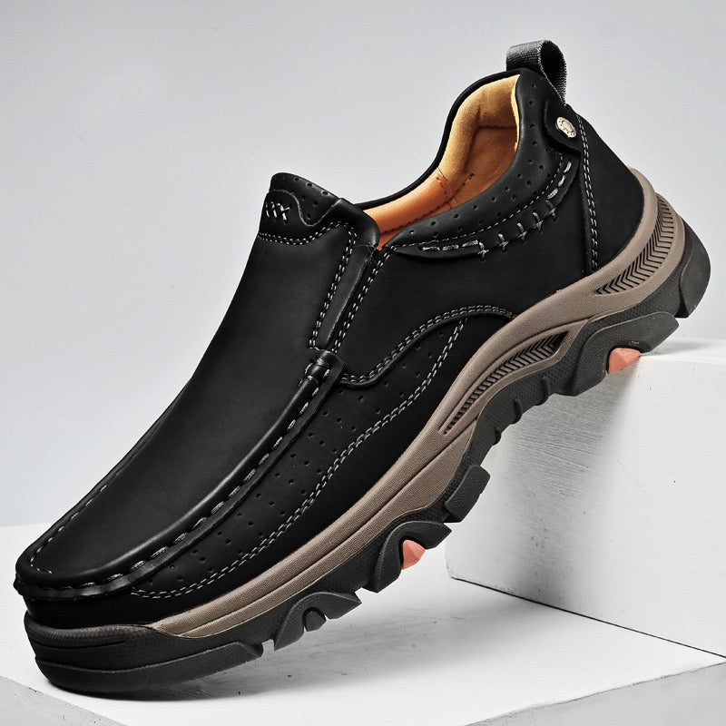 ⏰Last Day! 45% OFF  🔥GARB®Men's Genuine Leather Outdoor Slip-On Loafers with Arch Support & Wide Toe Box