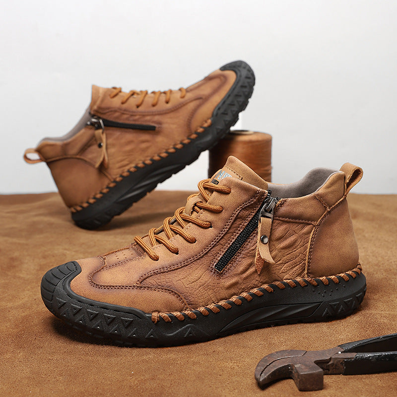 ⏰ Clearance Sale – 70% OFF 🔥 Men's Vintage Outdoor Work Boots – Handcrafted, Waterproof & Slip-Resistant