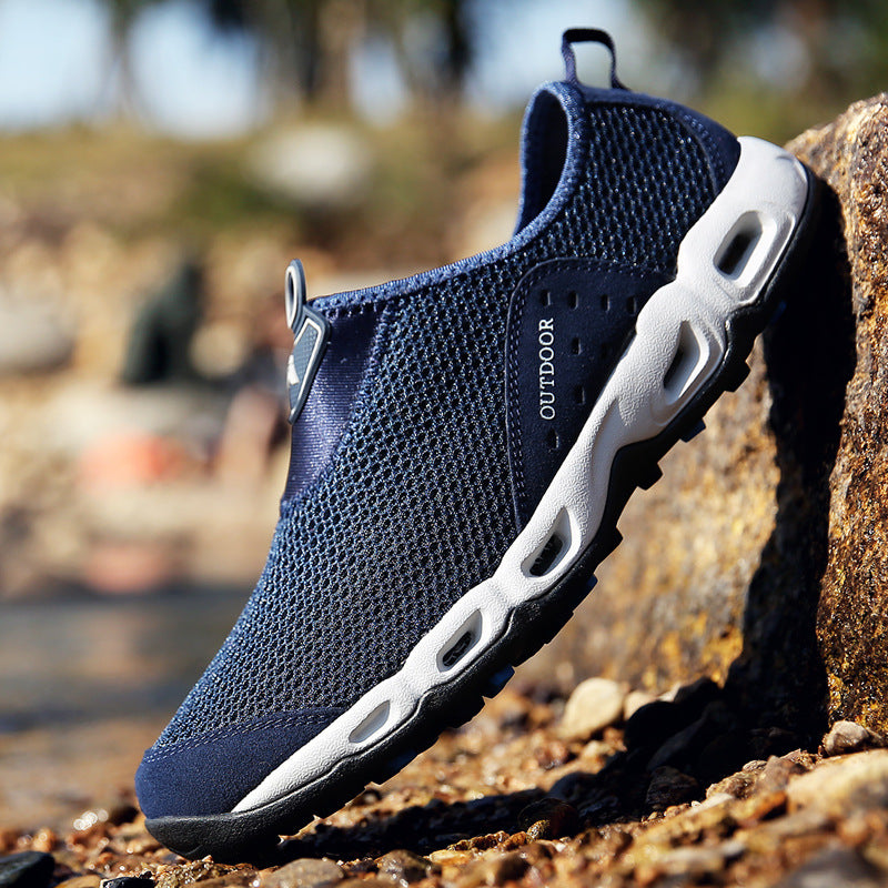 ⏰LAST DAY-50% OFF🛒 Men’s Lightweight Slip-On Barefoot Water Shoes – Breathable Mesh, Quick-Dry, Anti-Slip for Hiking & Outdoors