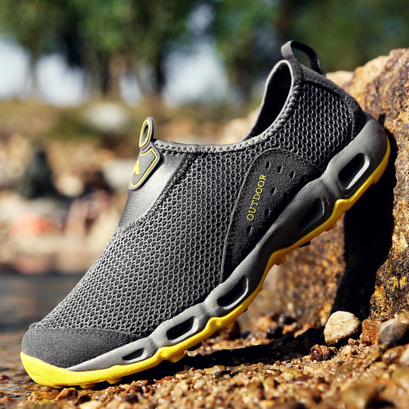 ⏰LAST DAY-50% OFF🛒 Men’s Lightweight Slip-On Barefoot Water Shoes – Breathable Mesh, Quick-Dry, Anti-Slip for Hiking & Outdoors