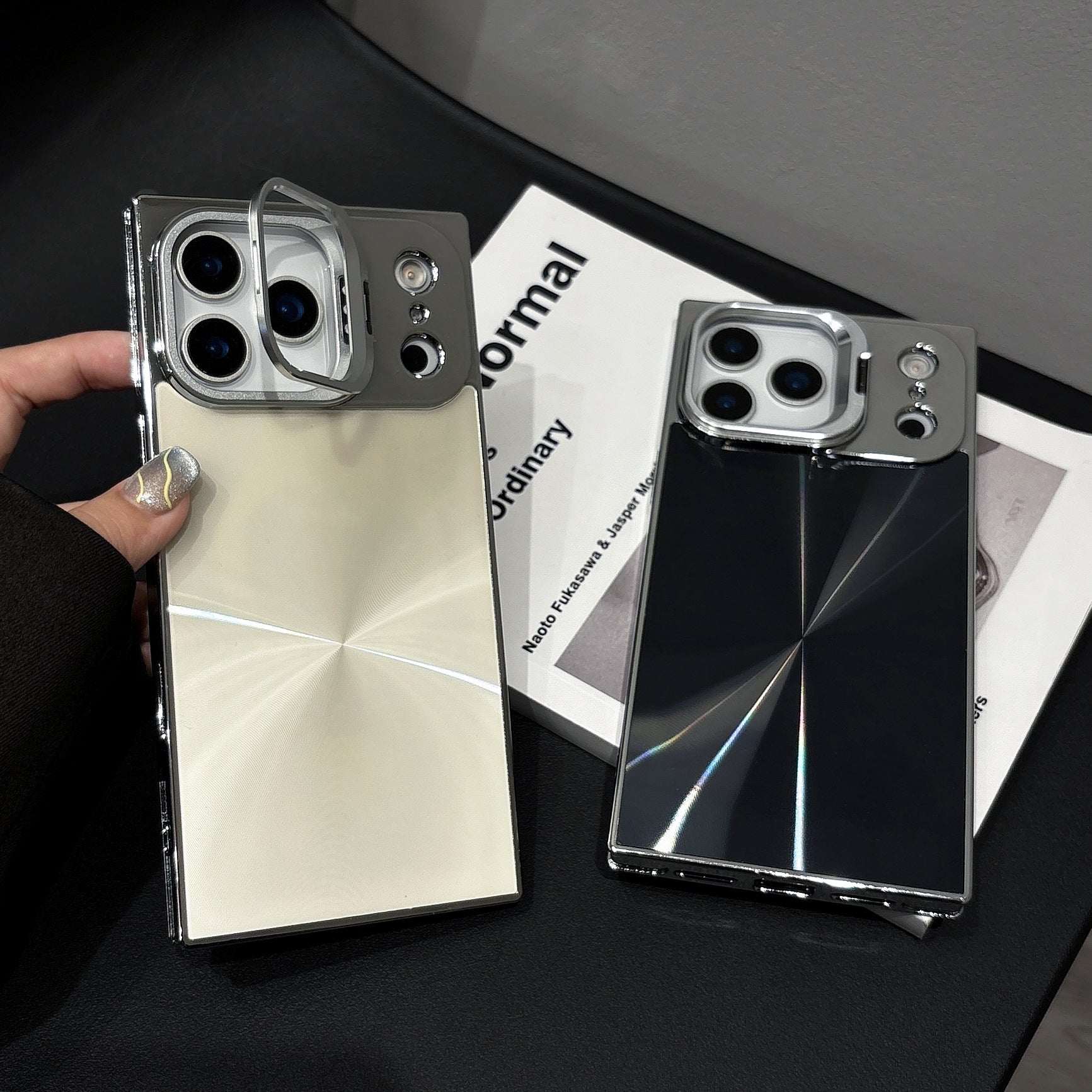 High-end Laser Square Aurora Suitable for iPhone Mobile Phone Case