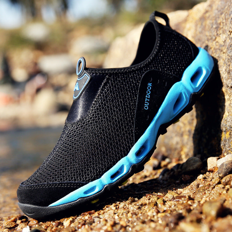 ⏰LAST DAY-50% OFF🛒 Men’s Lightweight Slip-On Barefoot Water Shoes – Breathable Mesh, Quick-Dry, Anti-Slip for Hiking & Outdoors