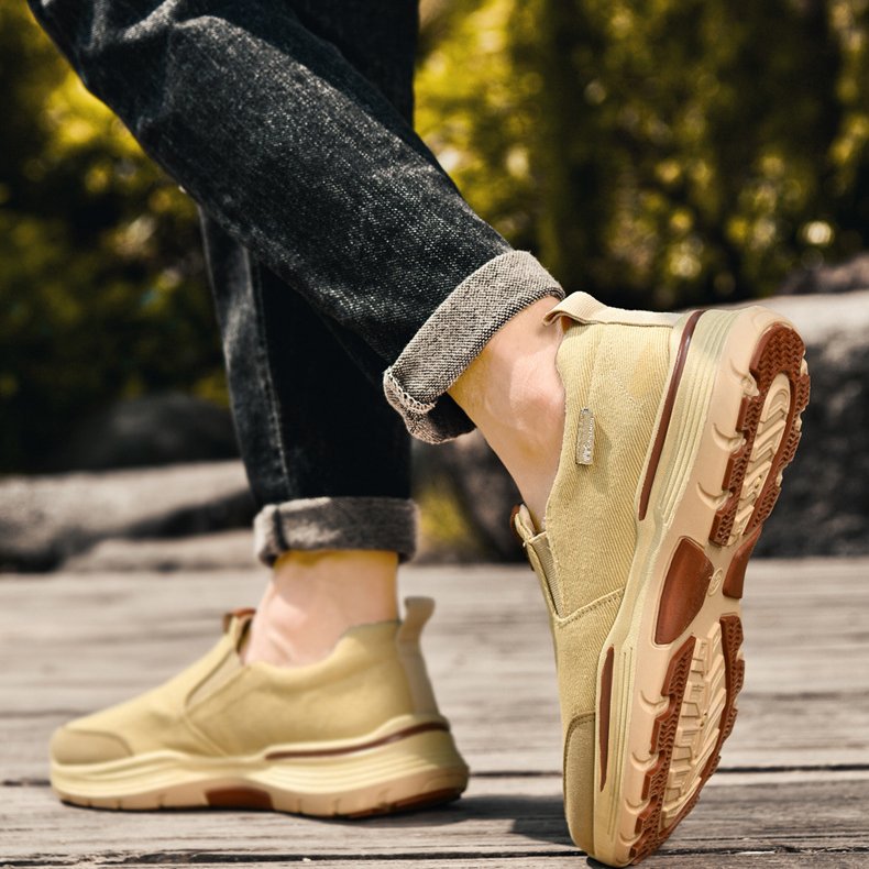 💥Hot Sale 50% OFF💥 Men's Orthopedic Slip-On Comfortable Walking Hiking Shoes, Lightweight & Breathable Anti-Slip Casual Shoes