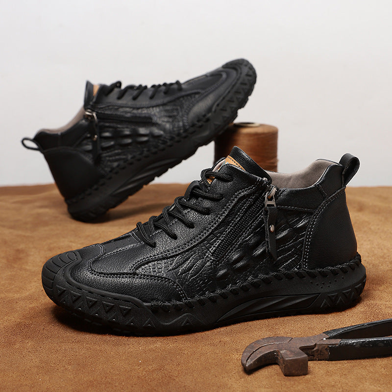 ⏰ Clearance Sale – 70% OFF 🔥 Men's Vintage Outdoor Work Boots – Handcrafted, Waterproof & Slip-Resistant