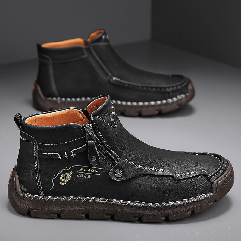 💥Last day deals 70% OFF💥Men's Casual Handmade Leather Non-slip Arch Support Boots - Prevent Foot Diseases