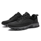 MEN'S COMFORTABLE GENUINE LEATHER SNEAKERS WITH ARCH SUPPORT AND SHOCK ABSORPTION