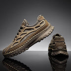 ⏰Limited Time 50% OFF🛒Men's Lace-Up Orthopedic Leather Hiking Shoes – Breathable Mesh, Durable Rubber Sole, Lightweight & Supportive