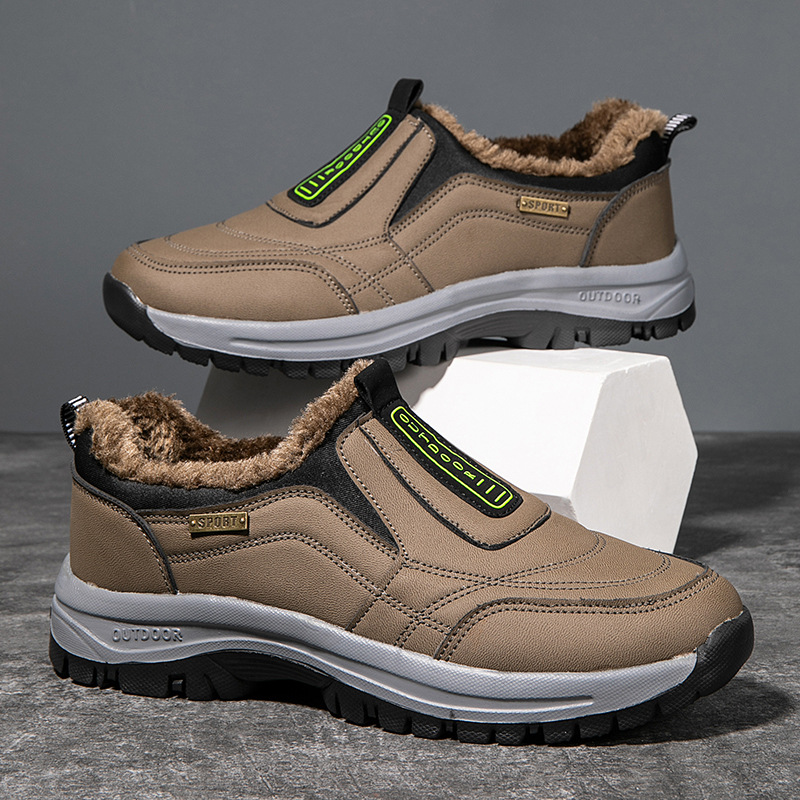 (🔥Best Selling) Men's Comfortable Waterproof Orthopedic Walking Shoes Plus Velvet Shoes