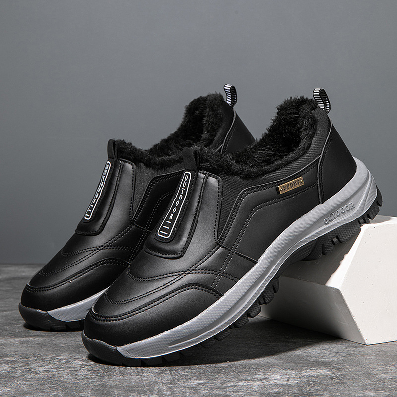 (🔥Best Selling) Men's Comfortable Waterproof Orthopedic Walking Shoes Plus Velvet Shoes