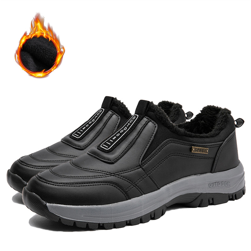 (🔥Best Selling) Men's Comfortable Waterproof Orthopedic Walking Shoes Plus Velvet Shoes