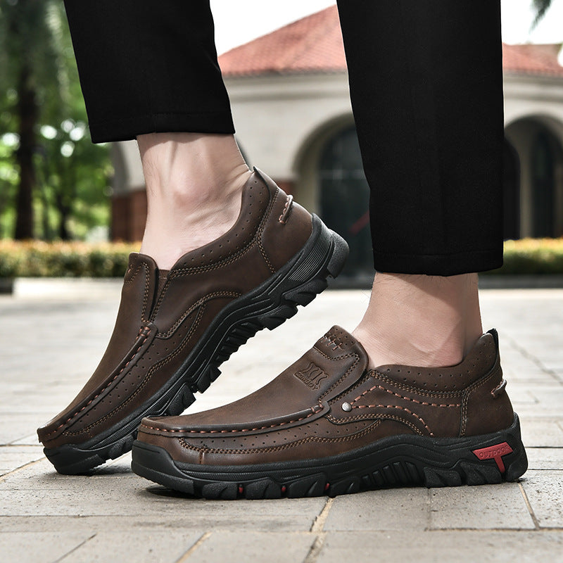 ⏰Promotion - 50% OFF🔥GARB® Men's Handcrafted Wide Toe Outdoor Loafers | Arch Support Leather Shoes