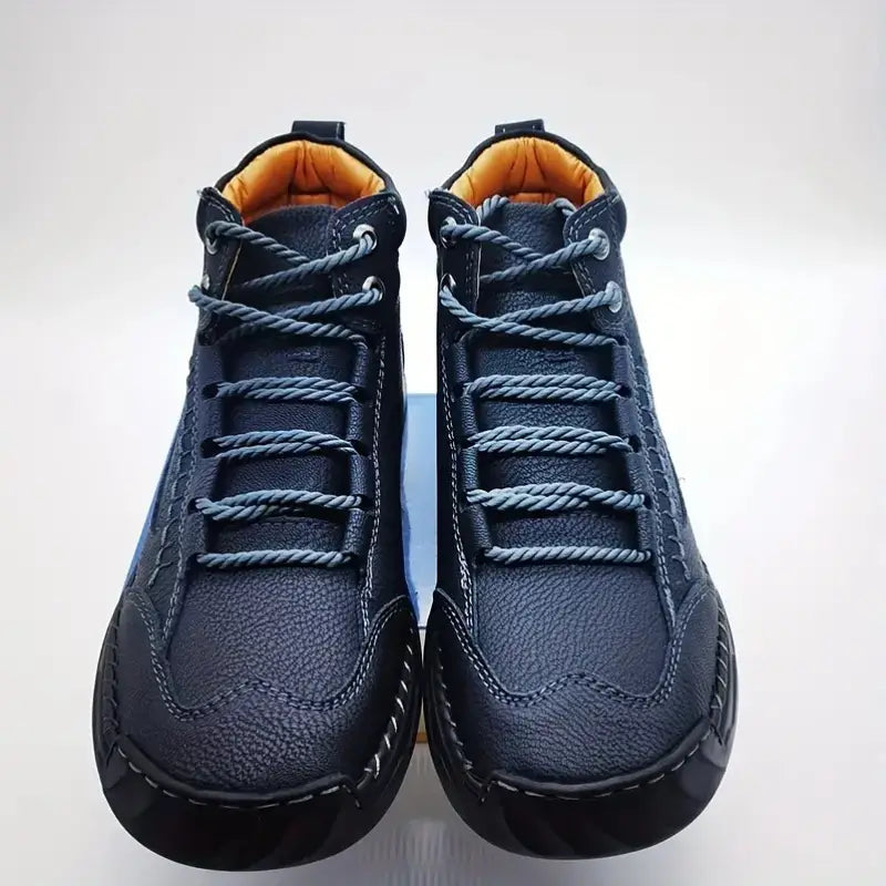 ⚡Men's Comfortable Handmade Leather Boots – Waterproof, Arch Support, Pressure Relief, Spacious Toe Box Outdoor Leather Shoes