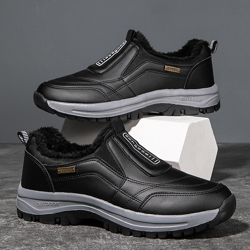 (🔥Best Selling) Men's Comfortable Waterproof Orthopedic Walking Shoes Plus Velvet Shoes