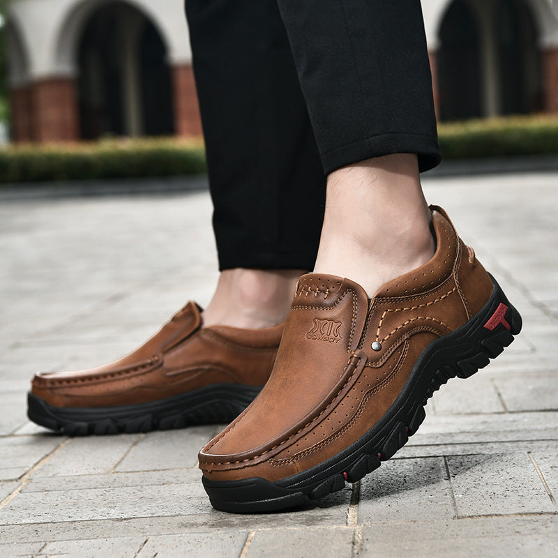 ⏰Promotion - 50% OFF🔥GARB® Men's Handcrafted Wide Toe Outdoor Loafers | Arch Support Leather Shoes