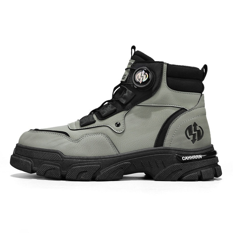 ⏰Men's outdoor swivel buckle work shoes（Waterproof, Anti-slip,Comfortable and Breathable）